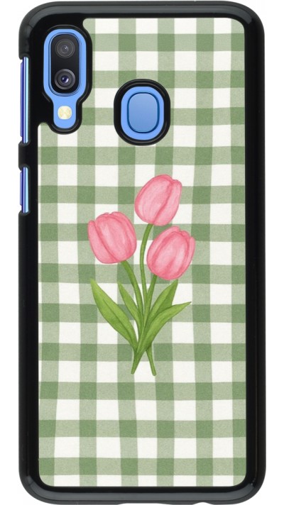 Samsung Galaxy A40 Case Hülle - Green vichy tulips 2026