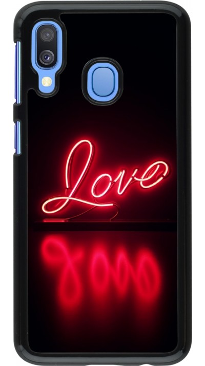 Samsung Galaxy A40 Case Hülle - Valentine 2025 Neon Liebe