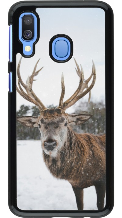 Samsung Galaxy A40 Case Hülle - Winter 25 Winter reindeer