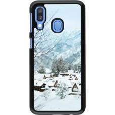 Samsung Galaxy A40 Case Hülle - Winter 25 Winter snowy landscape
