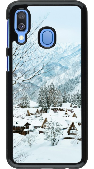 Samsung Galaxy A40 Case Hülle - Winter 25 Winter snowy landscape