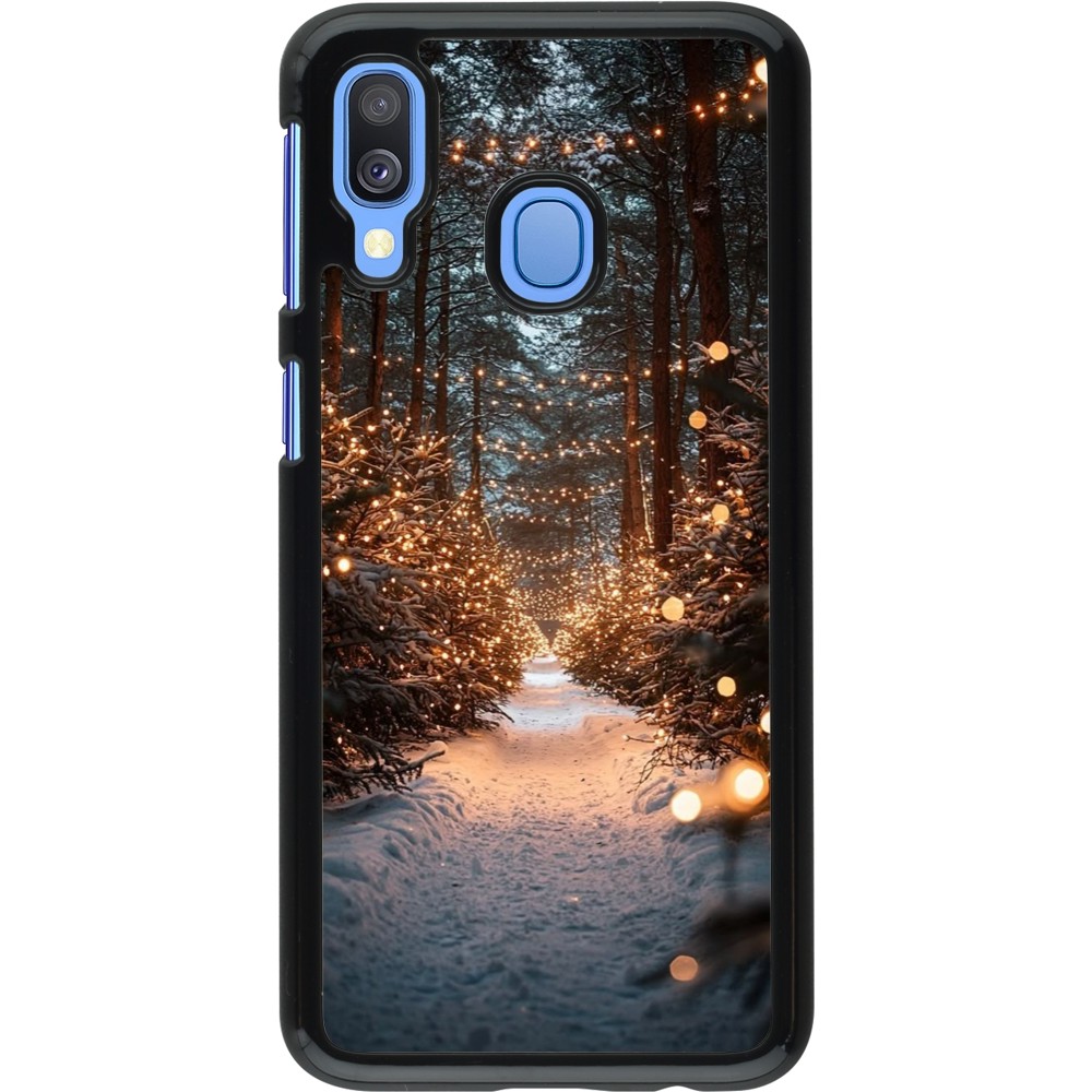 Samsung Galaxy A40 Case Hülle - Winter 25 Winter snowy road