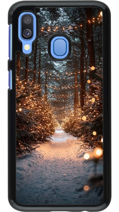 Samsung Galaxy A40 Case Hülle - Winter 25 Winter snowy road