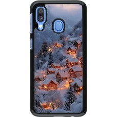 Samsung Galaxy A40 Case Hülle - Winter 25 Winter snowy village