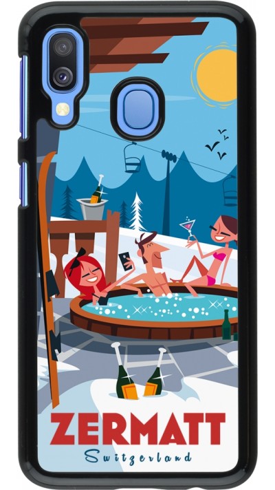 Samsung Galaxy A40 Case Hülle - Zermatt Mountain Jacuzzi