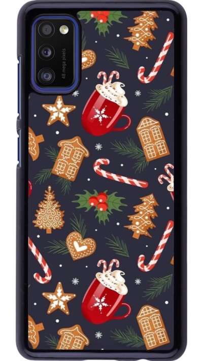Samsung Galaxy A41 Case Hülle - Christmas 25 Pattern Gingerbread House