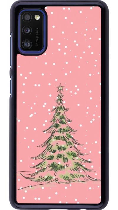 Samsung Galaxy A41 Case Hülle - Christmas 25 Pink Tree