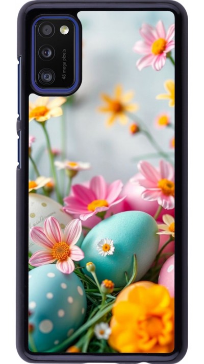 Samsung Galaxy A41 Case Hülle - Easter 2026 Eggs with flowers