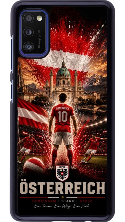 Samsung Galaxy A41 Case Hülle - Fussball Österreich splash 2026