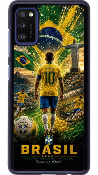 Samsung Galaxy A41 Case Hülle - Fussball Brasilien splash 2026