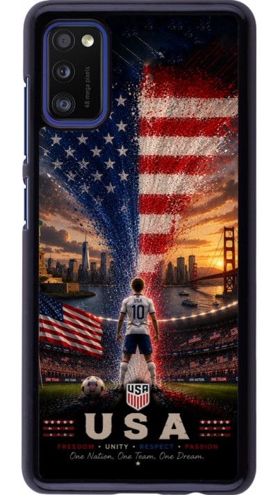 Samsung Galaxy A41 Case Hülle - Fussball Vereinigten Staaten splash 2026