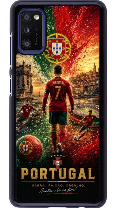 Samsung Galaxy A41 Case Hülle - Fussball Portugal splash 2026