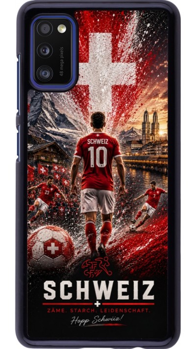 Samsung Galaxy A41 Case Hülle - Fussball Schweiz splash 2026