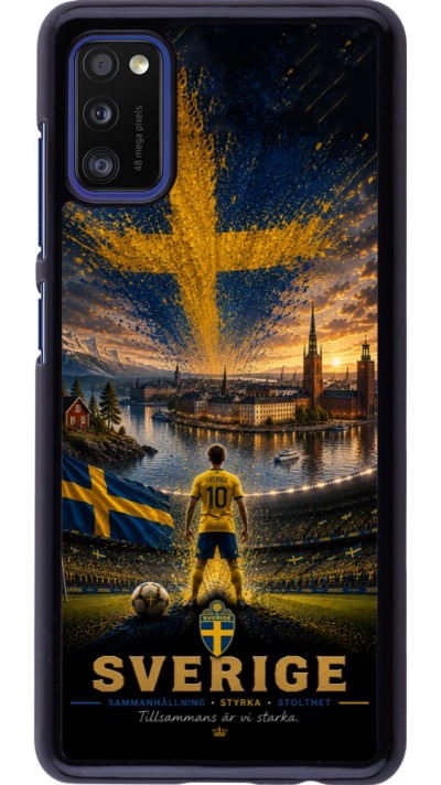 Samsung Galaxy A41 Case Hülle - Fussball Schweden splash 2026