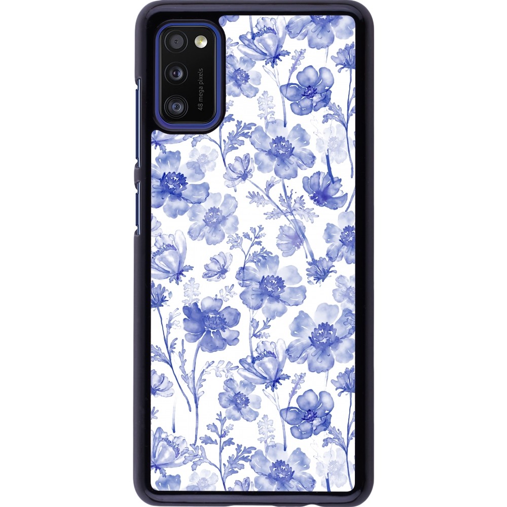 Samsung Galaxy A41 Case Hülle - Spring 23 watercolor blue flowers