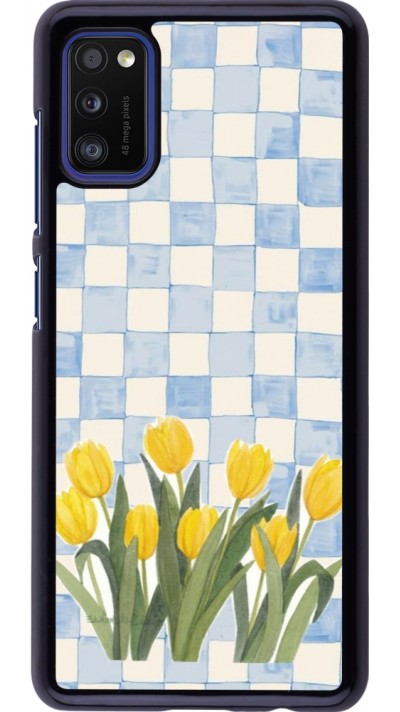 Samsung Galaxy A41 Case Hülle - Blue vichy tulips 2026