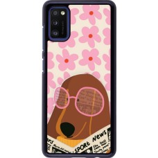 Samsung Galaxy A41 Case Hülle - Dog with newspaper Spring 2026