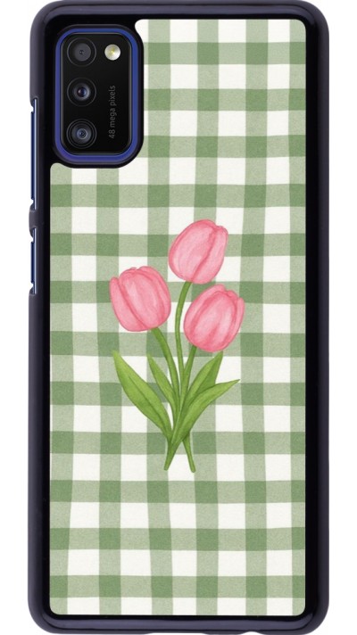 Samsung Galaxy A41 Case Hülle - Green vichy tulips 2026