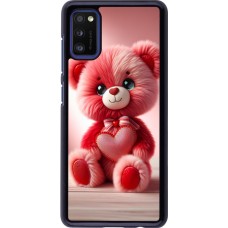 Samsung Galaxy A41 Case Hülle - Valentin 2024 Rosaroter Teddybär