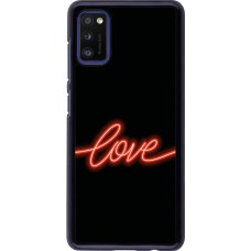 Samsung Galaxy A41 Case Hülle - Valentine 2023 neon love