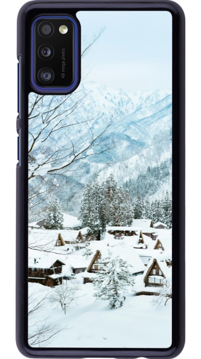 Samsung Galaxy A41 Case Hülle - Winter 25 Winter snowy landscape