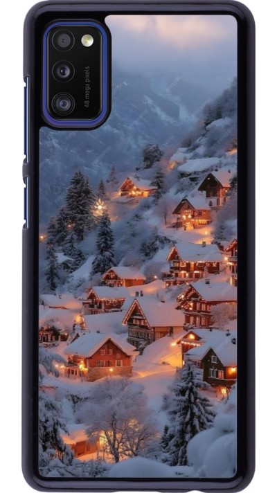Samsung Galaxy A41 Case Hülle - Winter 25 Winter snowy village