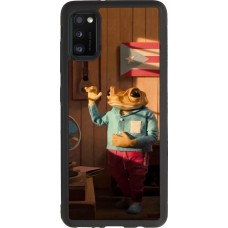 Coque Samsung Galaxy A41 - Silicone rigide noir Dancing frog DTMF