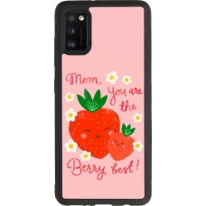 Coque Samsung Galaxy A41 - Silicone rigide noir Mom 2026 Berry best