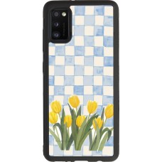 Samsung Galaxy A41 Case Hülle - Silikon schwarz Blue vichy tulips 2026