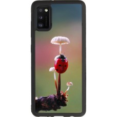 Samsung Galaxy A41 Case Hülle - Silikon schwarz Ladybird on a mushroom 2026