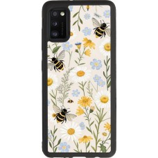 Samsung Galaxy A41 Case Hülle - Silikon schwarz Pattern bees Spring 2026