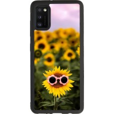 Samsung Galaxy A41 Case Hülle - Silikon schwarz Sunflower with glasses Spring 2026
