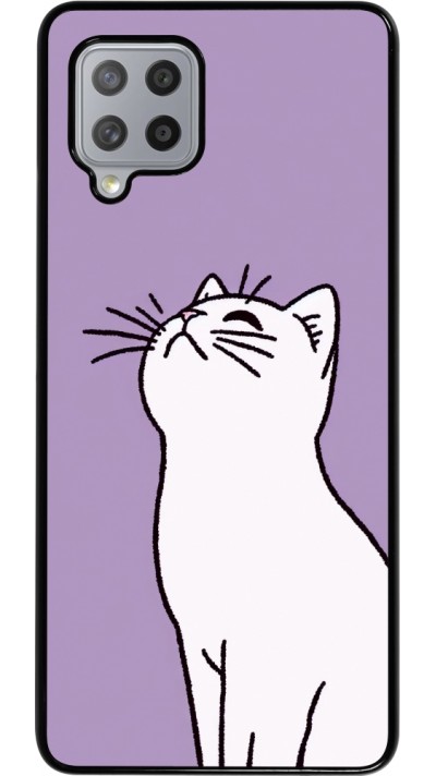 Samsung Galaxy A42 5G Case Hülle - Chat auf lila Hintergrund