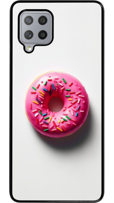 Samsung Galaxy A42 5G Case Hülle - Weisser Hintergrund, pinker Donut