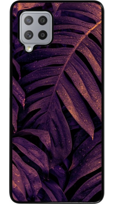 Samsung Galaxy A42 5G Case Hülle - Purple Light Leaves
