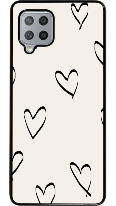 Samsung Galaxy A42 5G Case Hülle - Valentine 2023 minimalist hearts