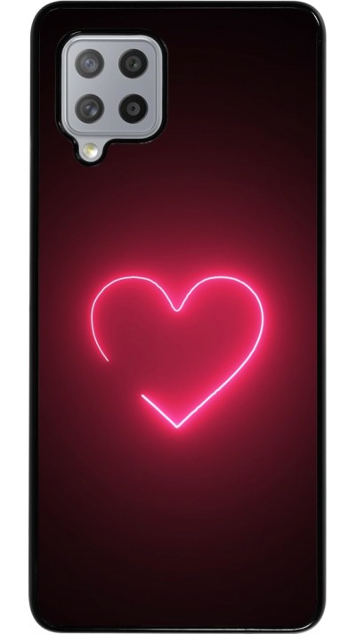 Samsung Galaxy A42 5G Case Hülle - Valentine 2023 single neon heart