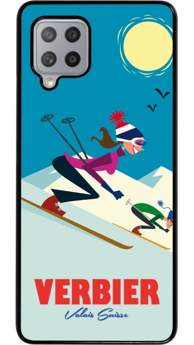 Samsung Galaxy A42 5G Case Hülle - Verbier Ski Downhill