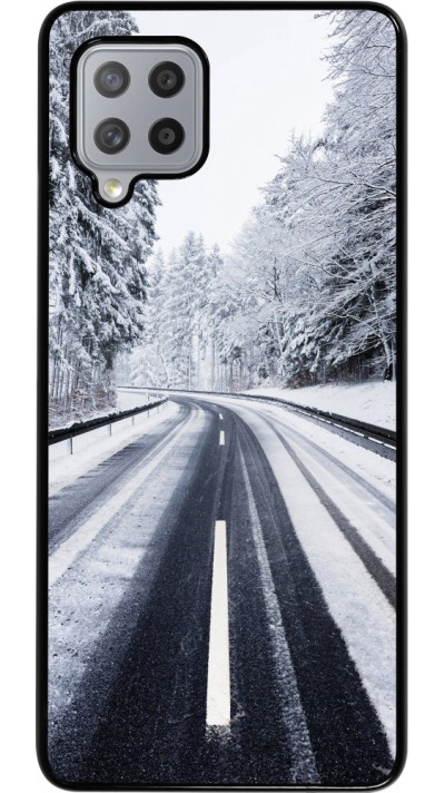 Samsung Galaxy A42 5G Case Hülle - Winter 22 Snowy Road