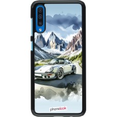 Samsung Galaxy A50 Case Hülle - Porsche 911 Berg Aquarell