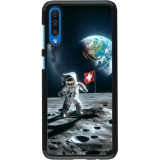 Samsung Galaxy A50 Case Hülle - Astro Schweiz auf dem Mond