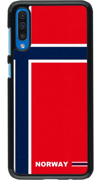 Samsung Galaxy A50 Case Hülle - Norwegen 2026 personalisierbares Fussballtrikot