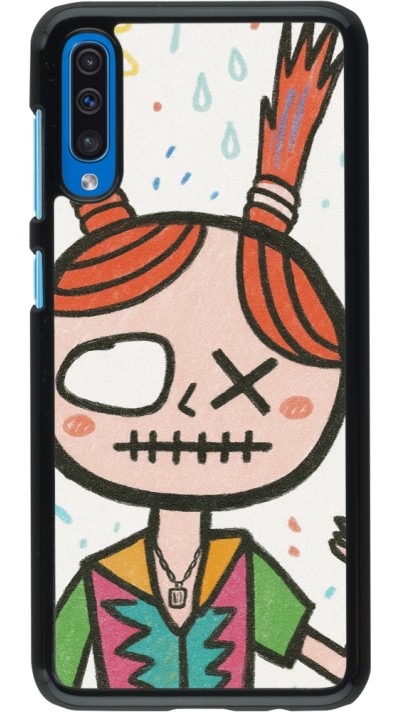 Samsung Galaxy A50 Case Hülle - Little Girl Sketch