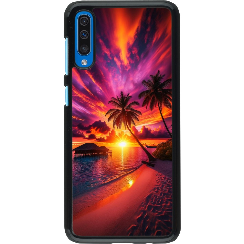 Samsung Galaxy A50 Case Hülle - Malediven Abenddämmerung Glückseligkeit