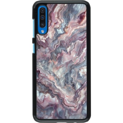 Samsung Galaxy A50 Case Hülle - Violetter silberner Marmor