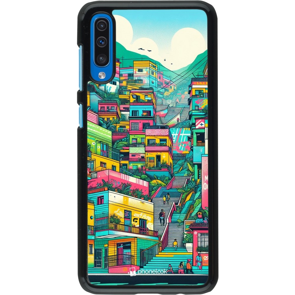 Samsung Galaxy A50 Case Hülle - Medellin Comuna 13 Kunst