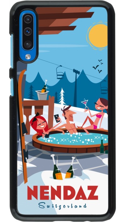Samsung Galaxy A50 Case Hülle - Nendaz Mountain Jacuzzi