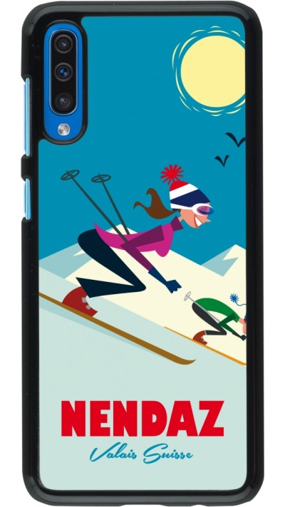 Samsung Galaxy A50 Case Hülle - Nendaz Ski Downhill