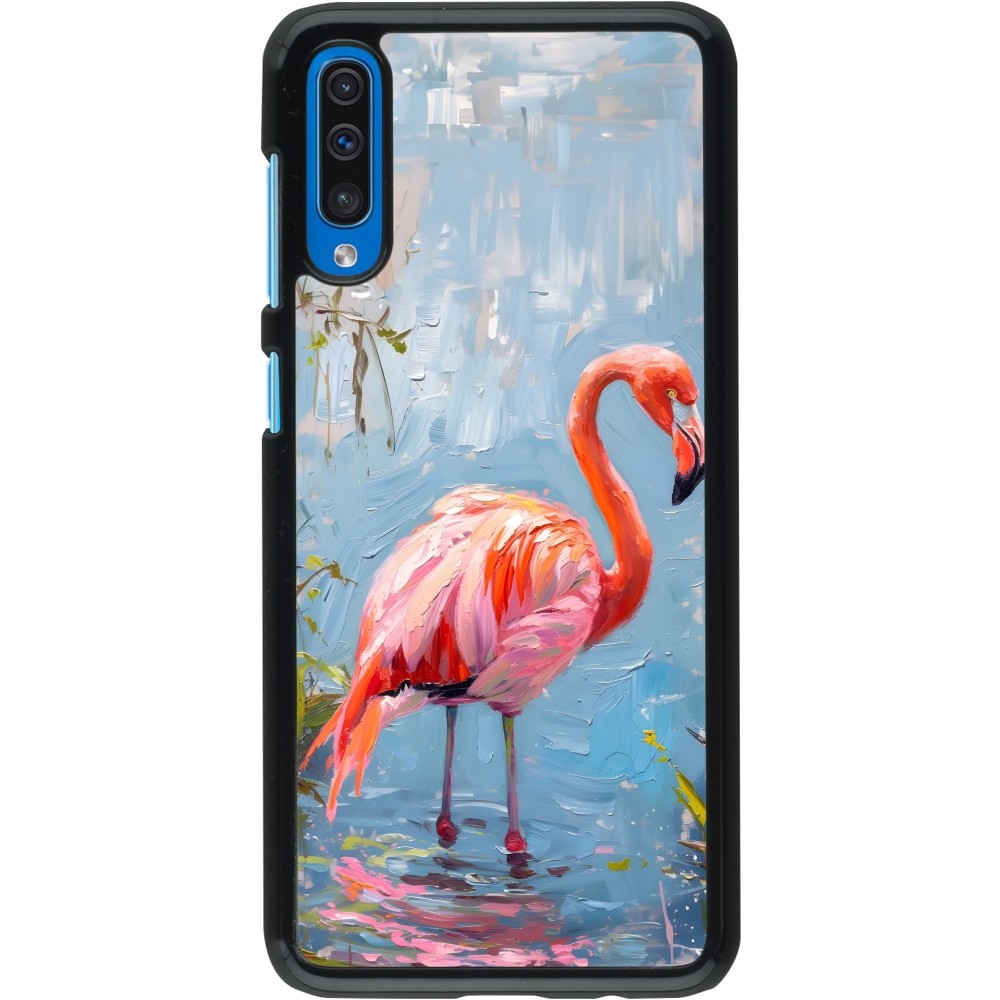 Samsung Galaxy A50 Case Hülle - Paint Flamingo