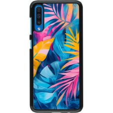 Samsung Galaxy A50 Case Hülle - Palms Blue